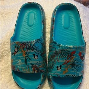 Disney Parks Mickey Mouse Tropical Women Slides